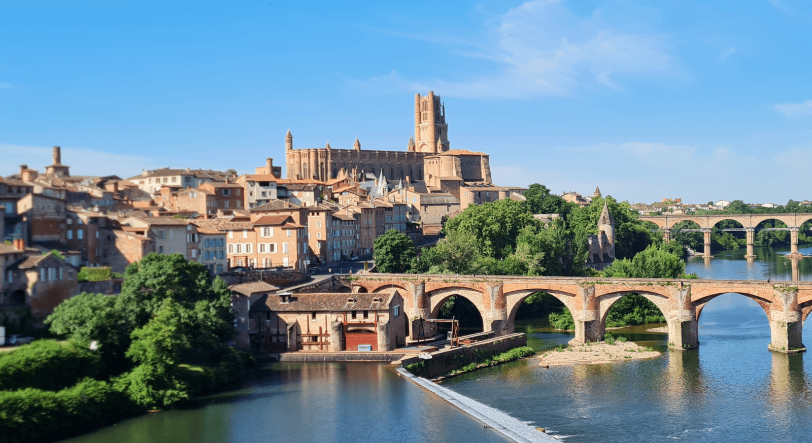 Albi, la cathédrale Sainte-Cécile et le Pont Vieux sur le Tarn