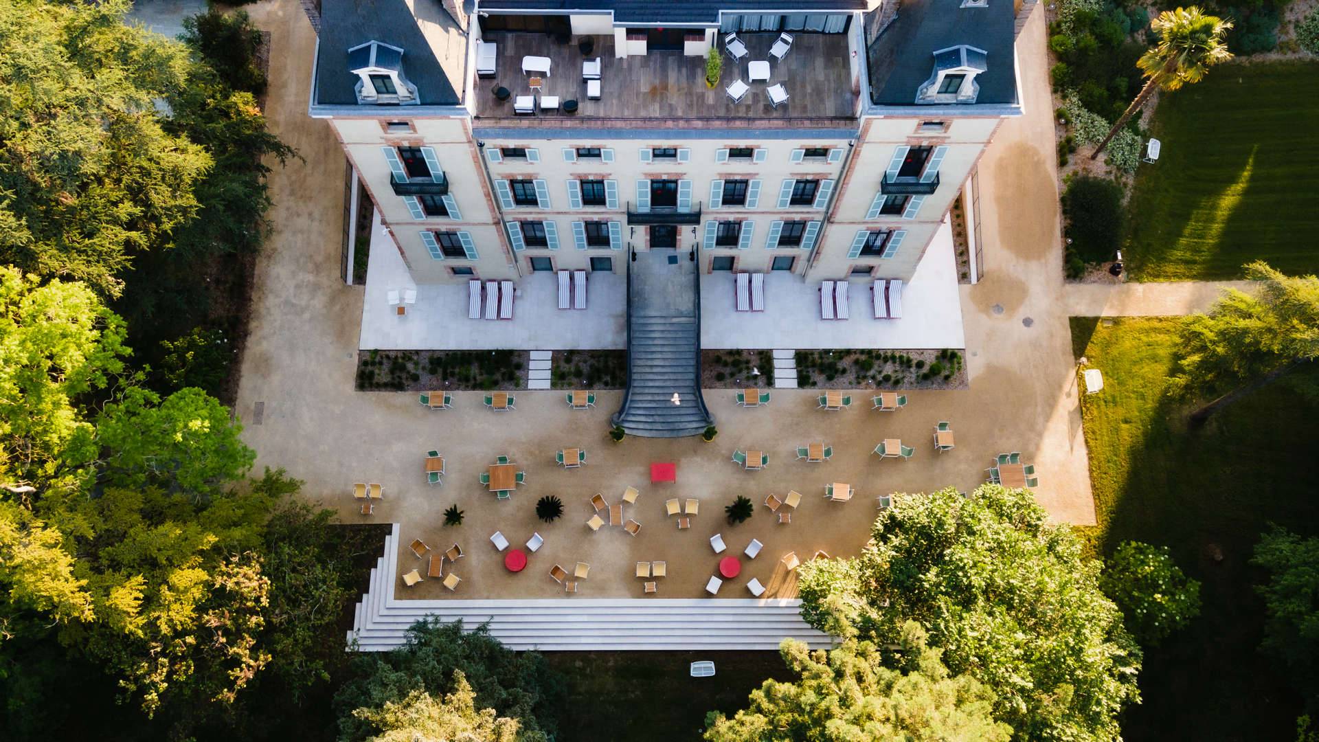 Le Château de Fiac vu du ciel